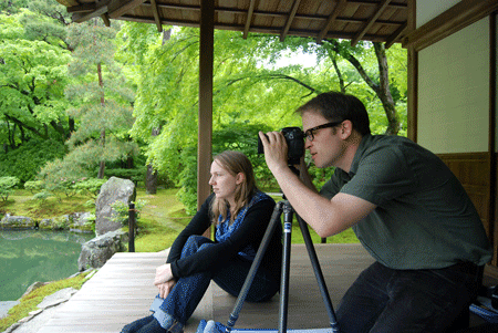 Caleb Smith and Cassy Juhl, Ginkaku-ji in Kyoto, May 19, 2010
