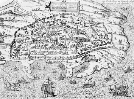 Alexandria, Map, 1619 | Image and original data provided by Bryn Mawr College