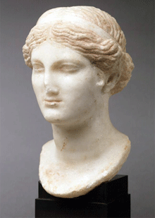 Egyptian, Alexandria | Head of a woman (Arsinoe II or Arsinoe III); 3rd century B.C. | Seattle Art Museum