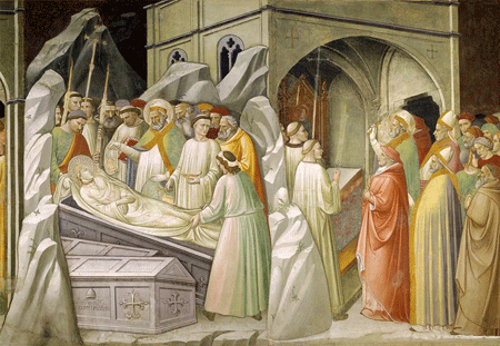 Lippo di Andrea | Scenes from the Life of Saint Cecilia; detail of Death of the Saint | Santa Maria del Carmine (Florence, Italy) | (c) 2006, SCALA, Florence / ART RESOURCE, N.Y.; scalarchives.com; artres.com