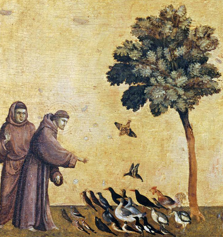 Giotto | Saint Francis Preaching to the Birds, predella of Saint Francis of Assisi Receiving the Stigmatta | c. 1295-1300 | Musée du Louvre | Image and original data provided by Réunion des Musées Nationaux / Art Resource, N.Y. ; artres.com