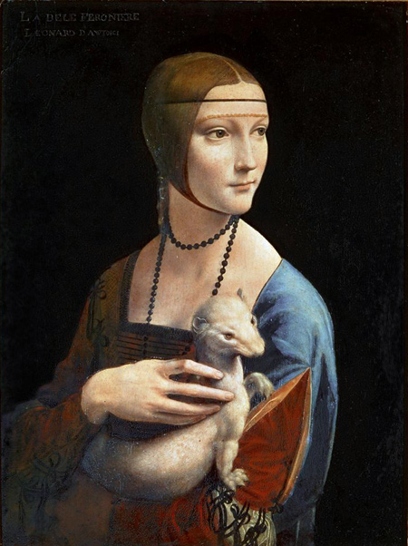Leonardo da Vinci | Lady with an Ermine | c. 1490 | Czartorysky Museum | Image and original data provided by Erich Lessing Culture and Fine Arts Archives/ART RESOURCE, N.Y.; artres.com