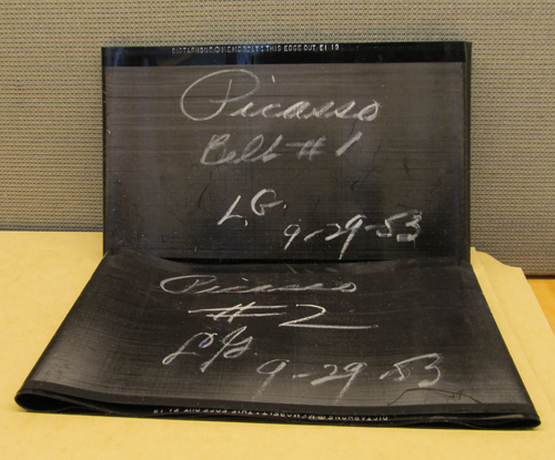 Caption: Liberman’s Memobelt, a recording of his thoughts on Picasso for his essay in Vogue (November 1, 1956). The Getty Research Institute, 2003.M.30