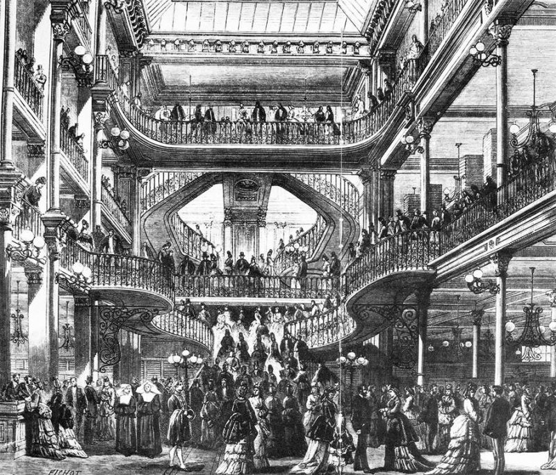 Gustave Eiffel; Louis Auguste Boileau, Le Bon Marché, 1876. Image and catalog data provided by Allan T. Kohl, Minneapolis College of Art and Design