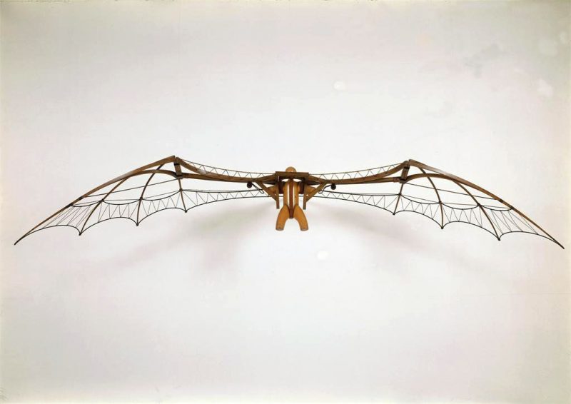 Title: Flying Man, Model of Leonardo's Invention; Image ID: SCAL