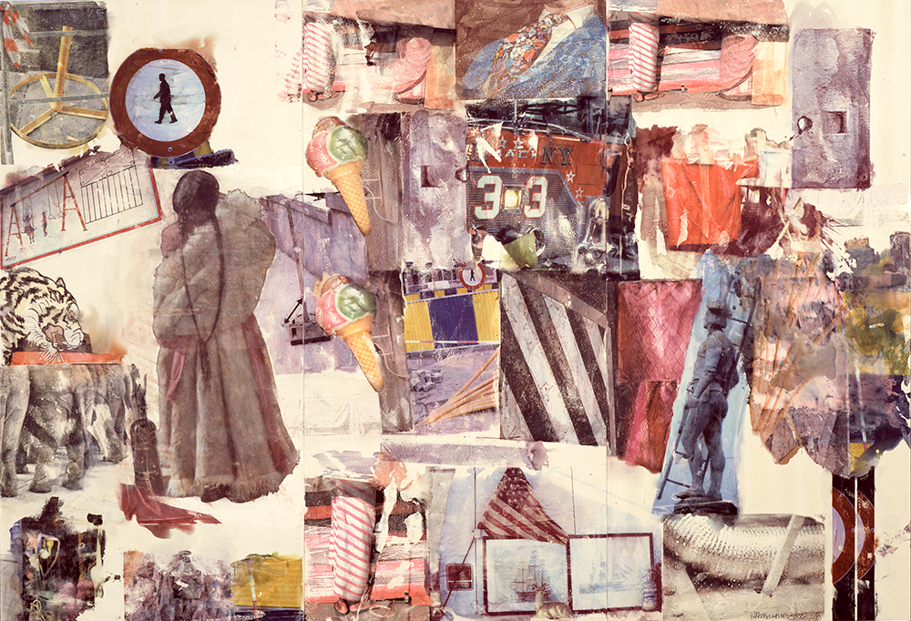 Robert Rauschenberg, Captiva, Florida, Port of Entry [Anagram (A Pun)], 1998. Image and data from SFMOMA. © Estate of Robert Rauschenberg / Licensed by VAGA, New York, NY. This work of art is protected by copyright and/or related rights and may not be reproduced in any manner, except as permitted under the Artstor Digital Library Terms and Conditions of Use, without the prior express written authorization of VAGA, 350 Fifth Avenue, Suite 2820, New York, NY 10118. Tel.: 212-736-6666; Fax: 212-736-6767; Email: info@vagarights.com.