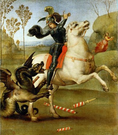 Raphael | Saint George and the Dragon | c. 1504 | Musée du Louvre | Image and original data provided by Erich Lessing Culture and Fine Arts Archives/ART RESOURCE, N.Y.; artres.com