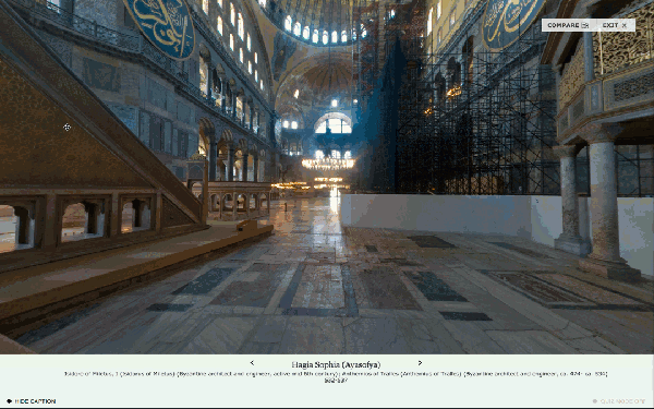Animation of the interior of the Hagia Sofia