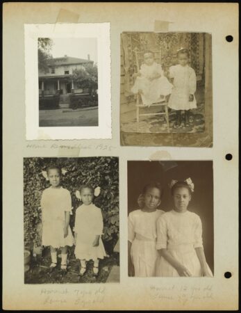 Page from the Taylor and Richardson families album.